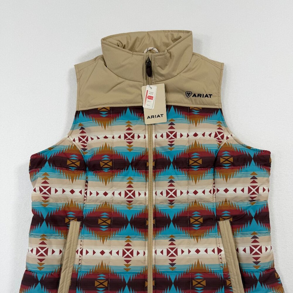 Ariat Vest Women 1X Serrano Southwest Insulated Zip Pockets Concealed Carry NWT